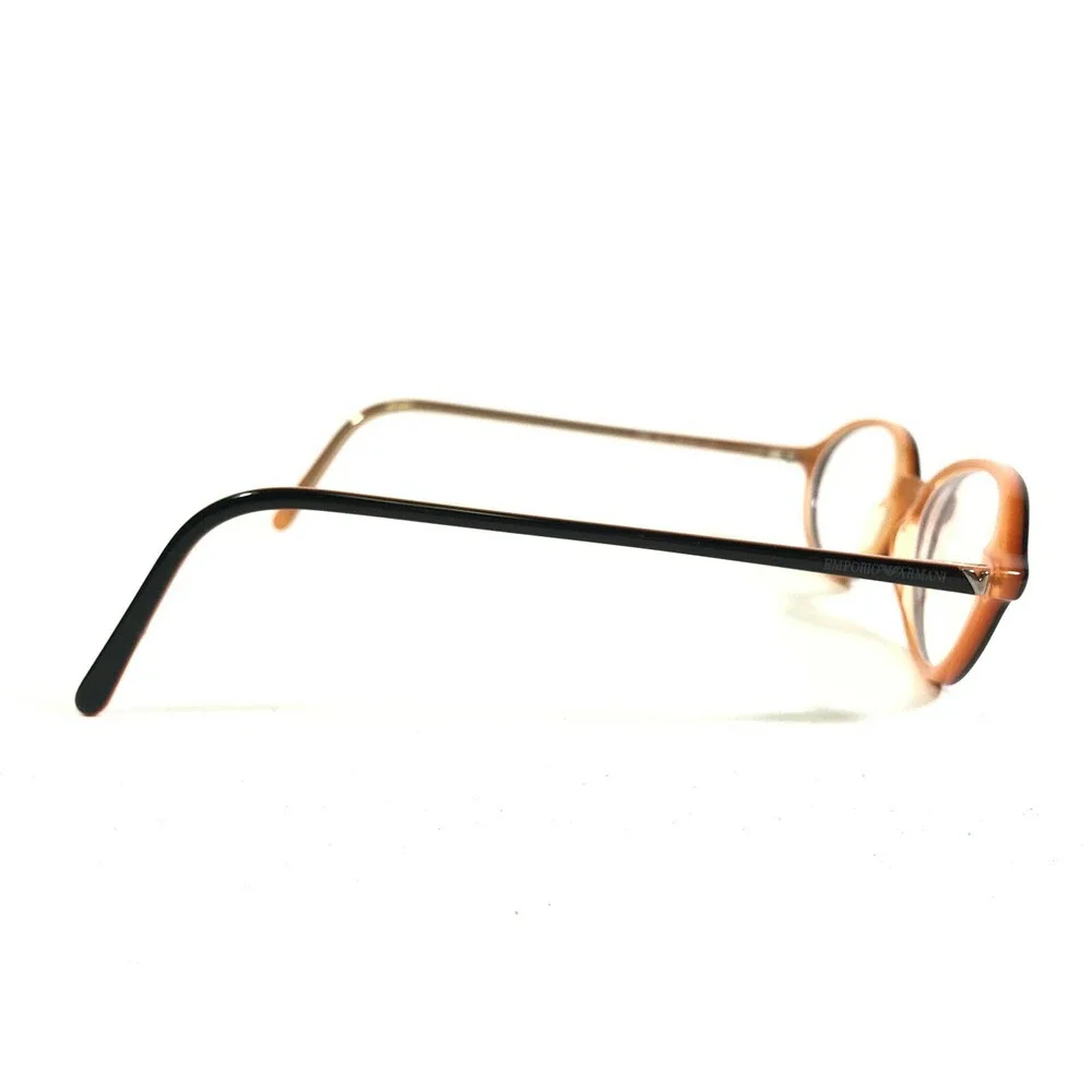 Emporio Armani Eyeglasses Frames 589 322 Black Orange Oval Full Rim 50-18-135